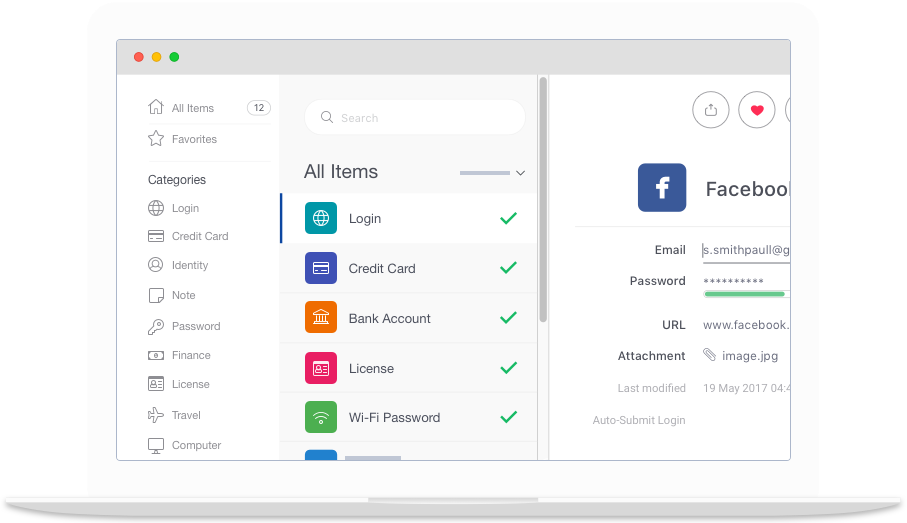 Enpass sidebar