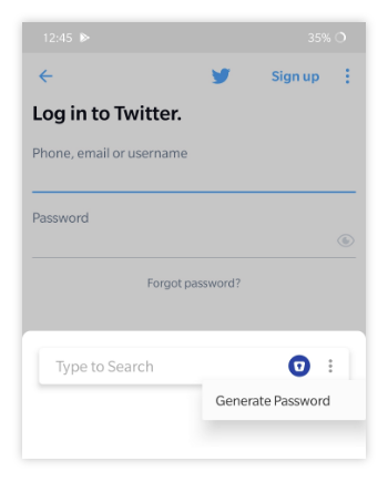 android autofill password generator