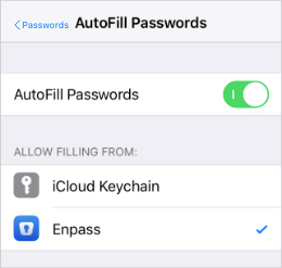 autofill passwords in your iPhone