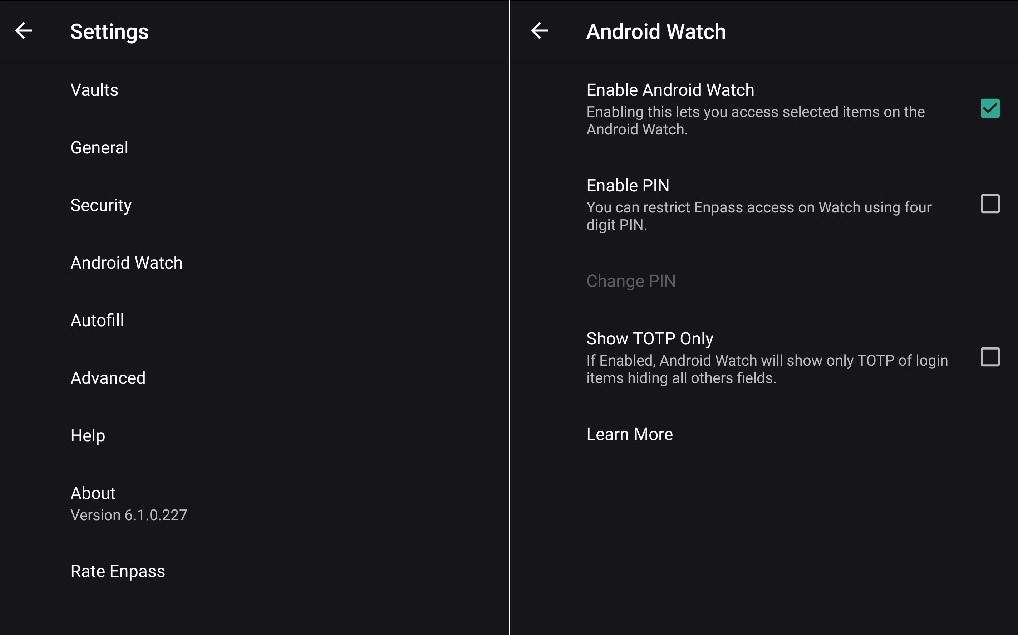 Enpass for Android Smartwatc