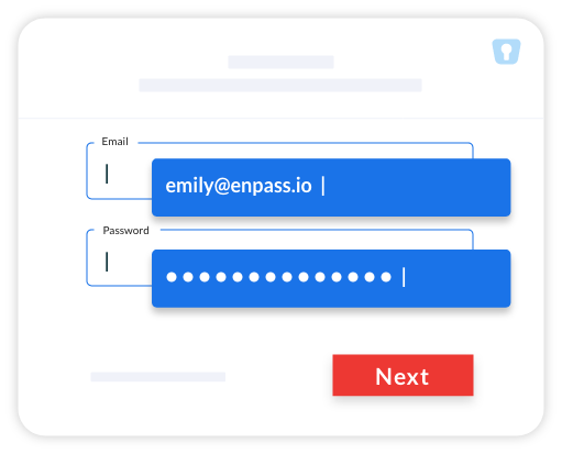 single-click log-in password manager