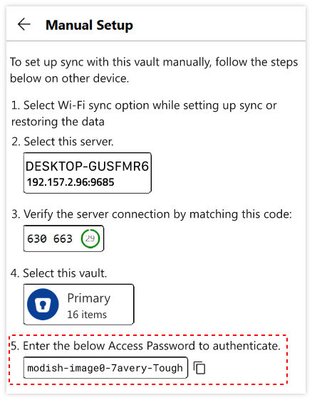 Manual setup troubleshoot