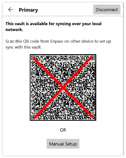 sync QR code in ios