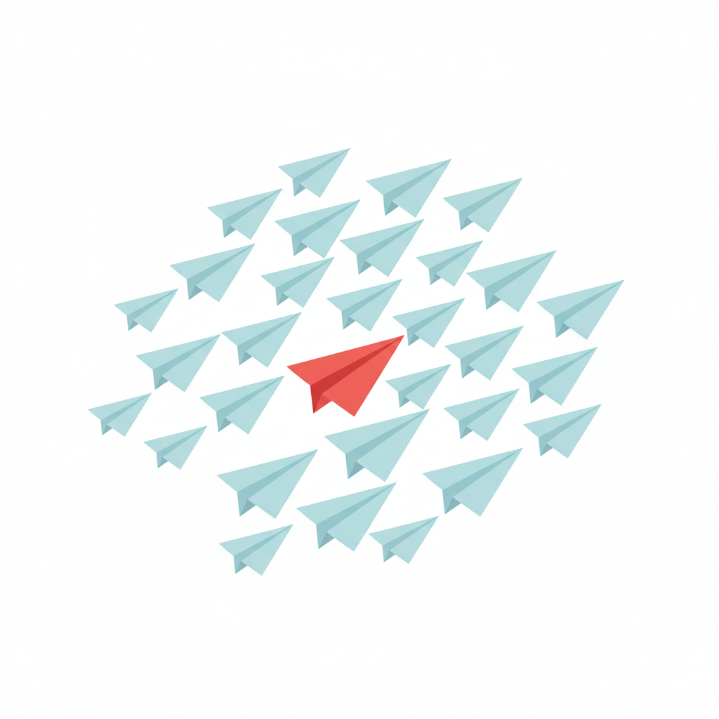 Paper planes illustration